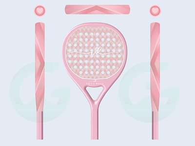 Heart Pink Padel Racket Design female padel heart padel heart racket love padel love racket padel design padel designer padel racket racket racket design sports design tennis valentines padel