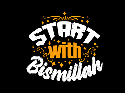 Start with Bismillah Islamic Typography allah arabic bismillah handwriting islam islamic islamic quote lettering muslim start typography