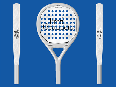 White Padel Racket and Template