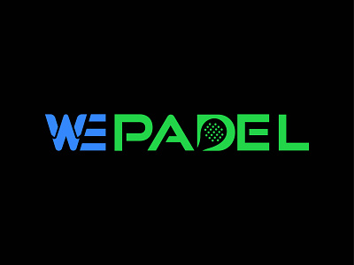 We Padel Logo branding padel graphic designer letter logo logo design padel center padel court padel designer padel logo padel lover racket logo sports logo tennis logo wordmark logo