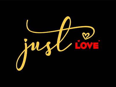 Just Love Typography Logo Design