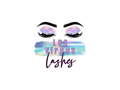 Las Virgos Lashes Logo beauty beauty icon beauty logo beauty makeup brush logo business logo cosmetics logo feminine logo hair logo las logo lipstick logo makeup icon nail brush nail polish salon logo watercolor logo