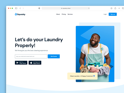 Squeaky Laundry Service — Landing Page