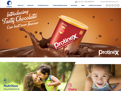 Danone Home page branding design illustration ui ux website