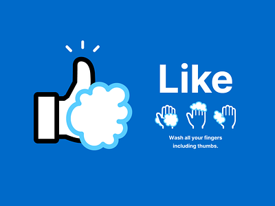 Wash all your fingers including thumbs. design illustration
