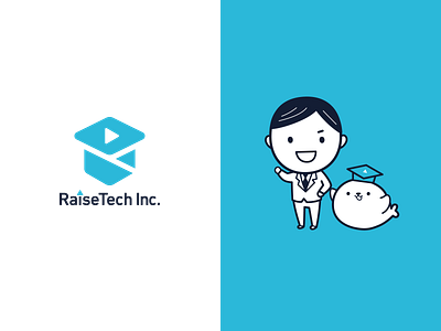 RaiseTech.Inc symbo l& character caracter illustration logo