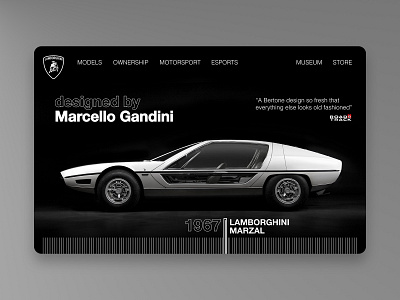 Lamborghini website redesign car future lamborghini landing minimal redesign retro uiux uxui webdesign
