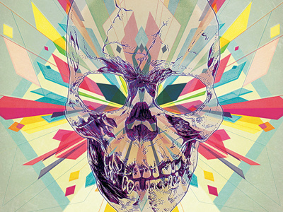 The Dreaming Mind album album cover art color colorful cumbia hand drawn high energy illustration skull