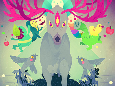 Creation animals art character design colors illustration mystical