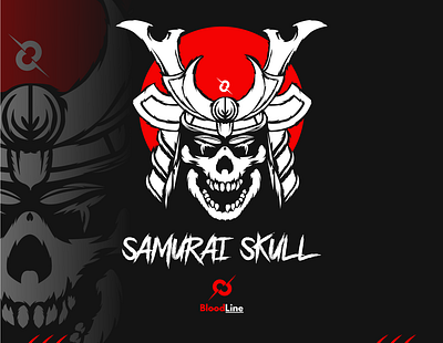 Samurai Skull app branding design icon illustration logo tshirt typography ui ux vector