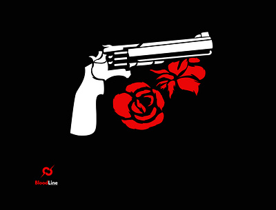 Pistol And Flower design design tshirt illustration illustration art illustrator pistol tshirt tshirt design