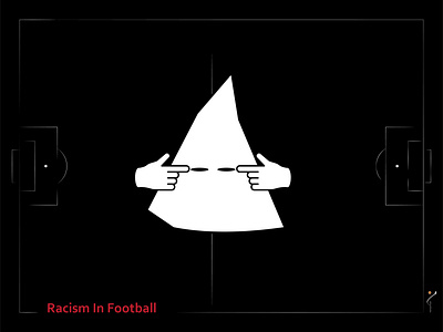 Racism in footbal football illustration poster racism