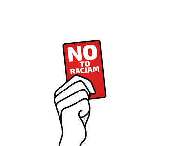 No To Racism illustration poster racism