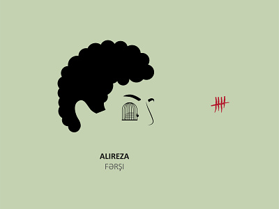 Alireza Farshi alireza farshi azerbaijan illustration i̇ran mother tongue political prisoner portrait poster turk