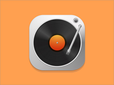 #004 Vinyl Icon app app app design dailyui icon icon design iñaki serna london music icon realistic icon ui design vinyl vinyl icon