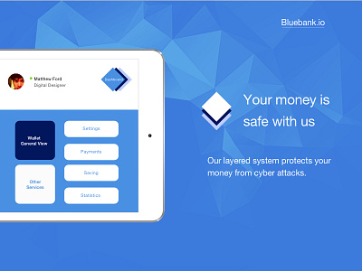 Bluebank.io - Freelance Ewallet (detail web) digital bank digitalwallet freelance ewallet one page one page design ui