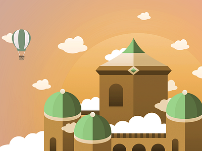 #015- Cloud City air ballon cloud city dailyui illustration london sketch ui