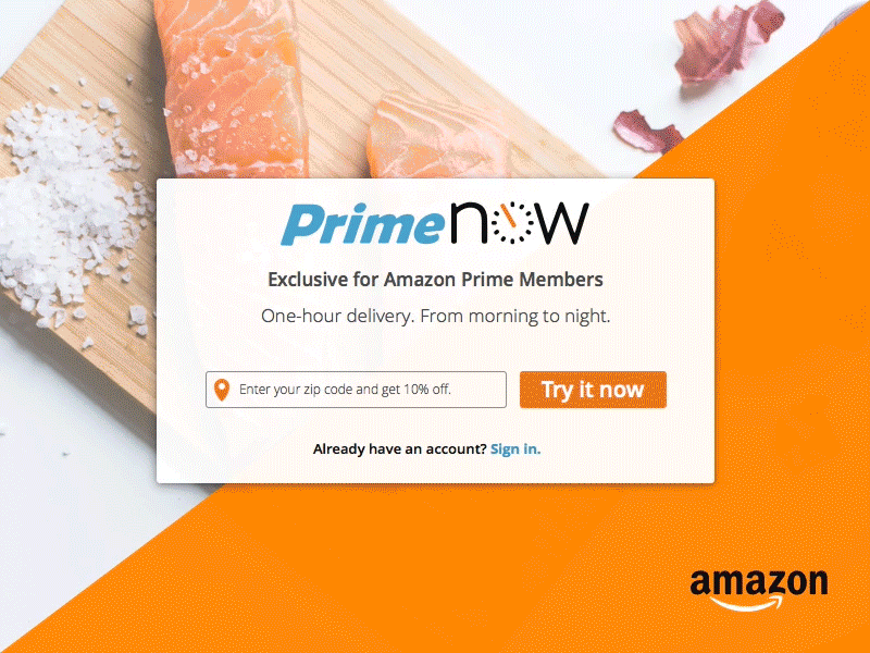 Amazon Prime Now - Animation amazon prime amazon prime now dailyui gif motion ui design