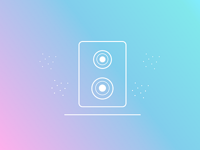 #28 - Speaker dailyui line icon london music pop sketch speaker uidesign