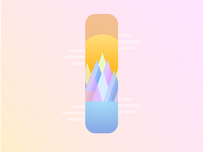 #031 - Totem with Mountains dailyui lanscape london mountain pop sketch sun totem uidesign ux