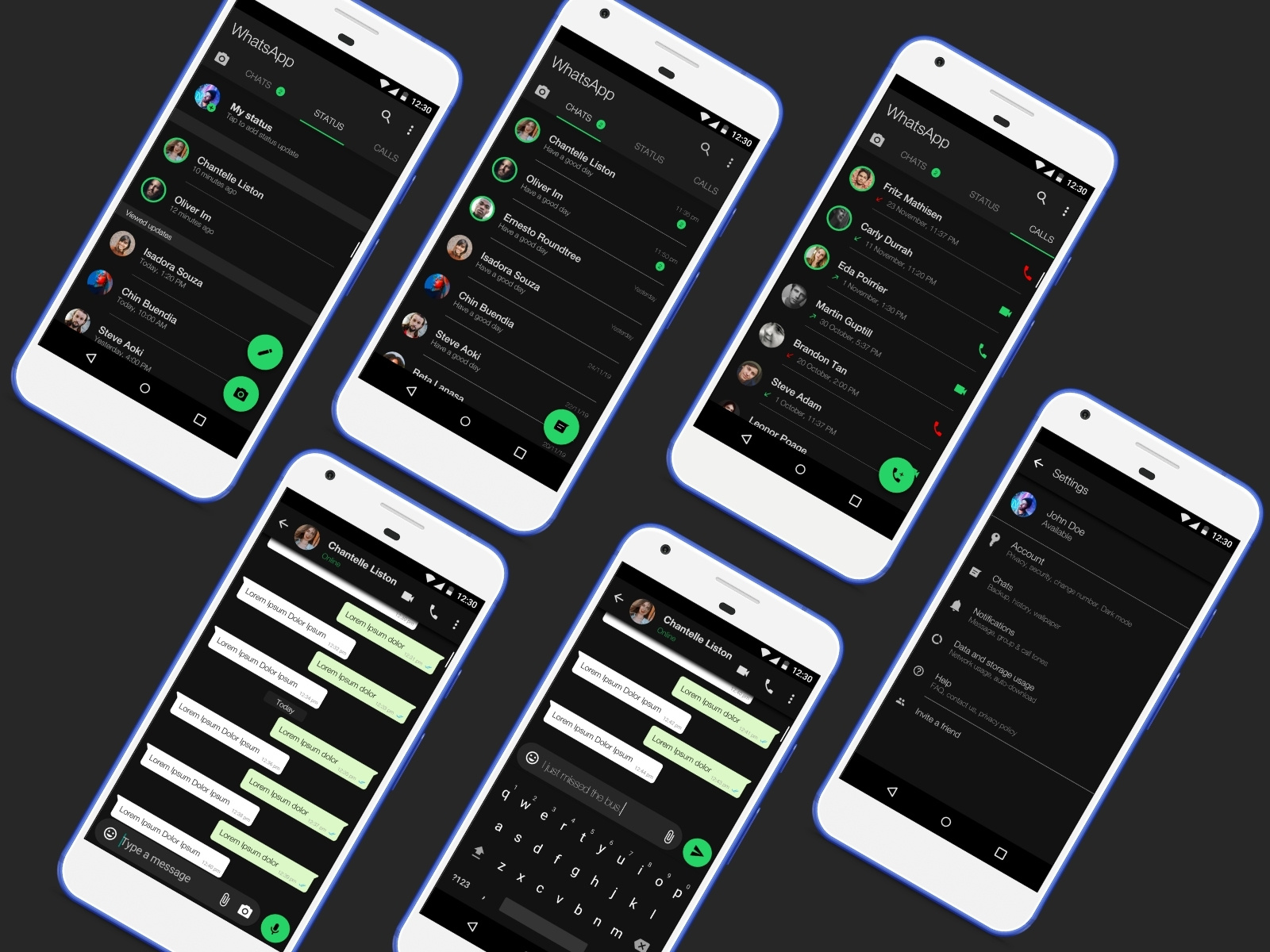WhatsApp Dark Theme by Nishit Jakharia on Dribbble