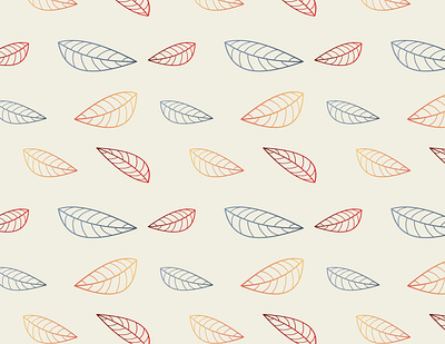 Leaves pattern autumn design fall flat illustration leaves vector