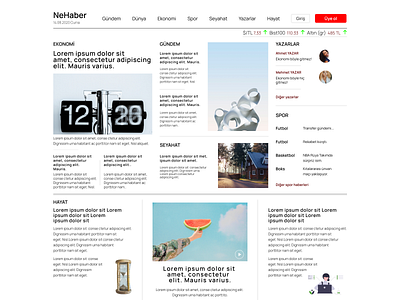 News Website debut design flat illustration news typography ui ux website