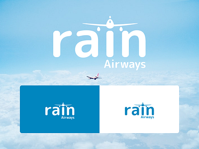 Rain Airways airplane airways branding cloud creative design designer figma logo sky website