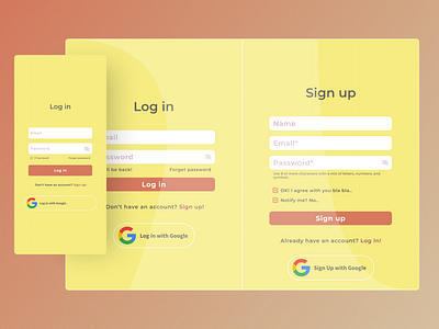 Log in / Sign up Page (Classic) classic creative design designer figma google log in page sign up sign up page ui ux website