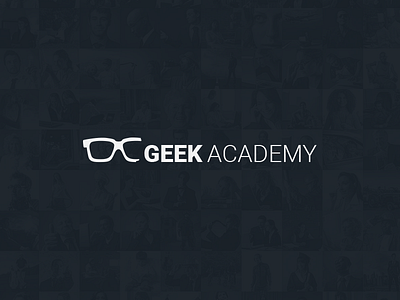 Geek Academy Logotype academy design elearning flat geek logo new school