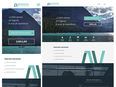 Mobile & Web Layout AV Seguros layout mobile mobile first responsive web web design