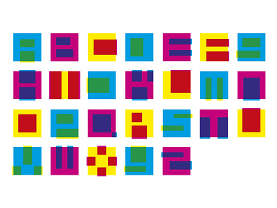 CMYK ALPHABETH adobe illustrator alphabet typography color theory dribbbleweeklywarmup letterforms typography vector