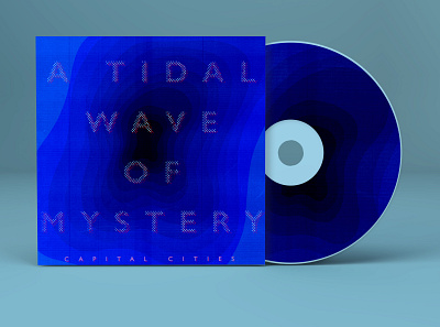 A Tidal Wave of Mystery – Capital Cities album cover design cover artwork cover design dribbbleweeklywarmup halftone illustration monochromatic procreate typography