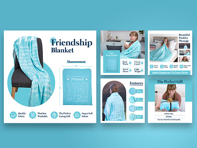 friendship blanket infographic for amazon listing amazon amazon ebc amazon fba amazon infographic infographic infographic design listing design listing images shopify