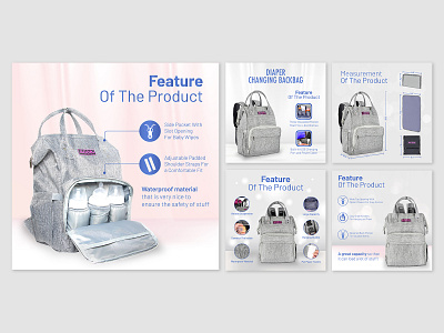 Agobi BackBag infographic for Amazon branding graphic design photoshop