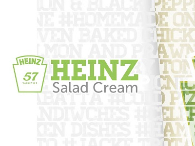 Heinz Typography green heinz lewis ainslie lewwis salad cream typography university