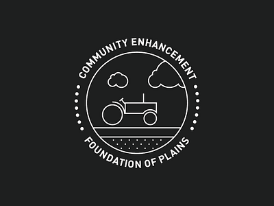 Community Enhancement Foundation of Plains Logo cefop clouds foundation icon lineart logo rural tractor