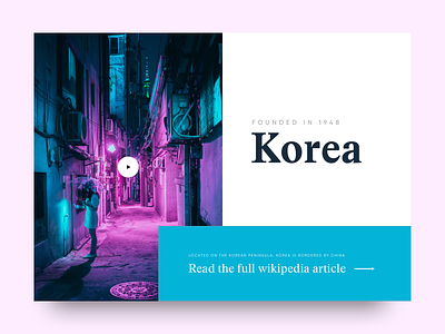 Homepage for Korean Wikipedia design personal typography ui ux website