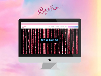 Bajillion Rebrand for Taylor Swift Lover Album design logo music taylor swift temporary rebrand ui website