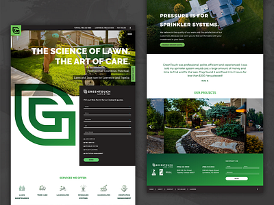 Greentouch Website branding design landscape typography ui web design website