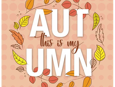 autumn autumn design fall illustraion postcard vector