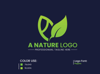 A Nature Logo Design brandidentity company logo consultant creative fresh logo leaf life medical modern natural nature nature logo organic