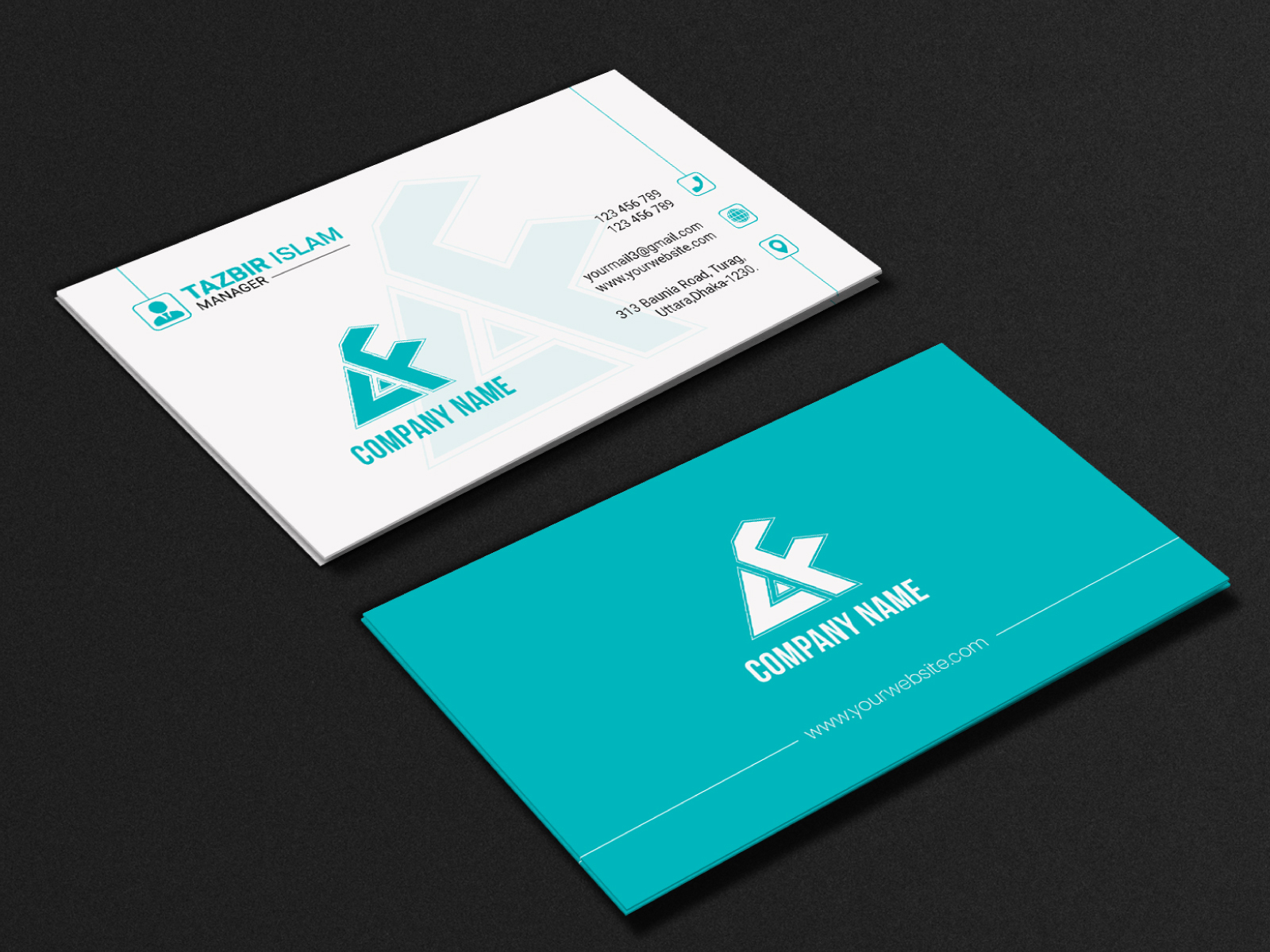 Business Card Design by Tazbir Islam on Dribbble