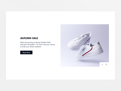 Banner design for online sneakers shop.