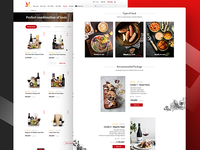 Wine Food E-commerce Design e commerce shop food landing page ui