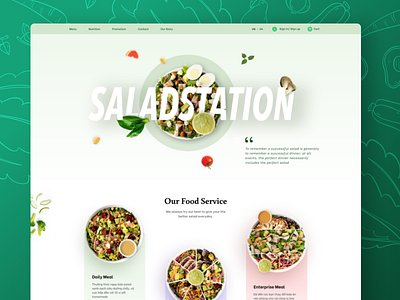 Salad Landing Page concept branding food landing page ui