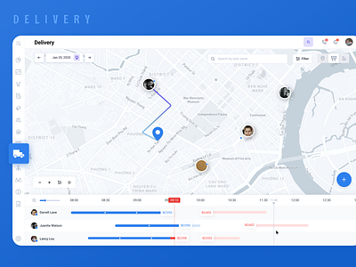 Delivery App Concept carrier delivery map ui