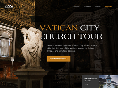 Church Tour Concept Design church design concept landing page ui