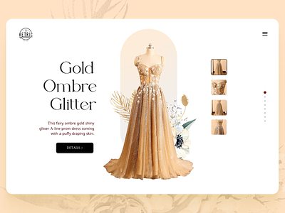 FASHION LANDING PAGE - GOWN DRESS CONCEPT
