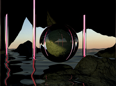 Daily Render - Day 8 3d 3d art 3d design abstract c4d cinema4d daily design geometry landscape landscape design